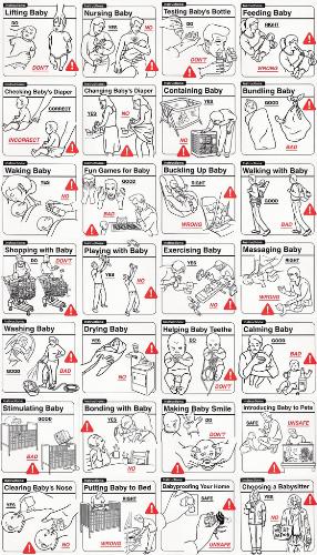Baby Instructions - Yes and No - Sent to me in a viral email (: Babycare for dummies.