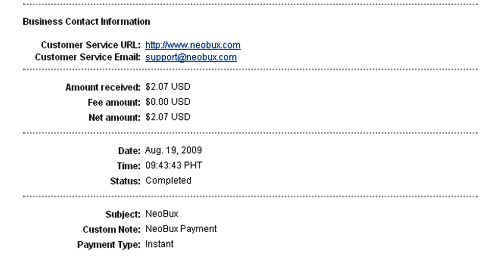 neobux payment - My first neobux payment..Yahoo!
