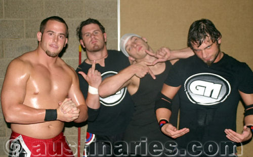 Generation Next - Generation Next, a stable in ROH a few years ago. (Roderick Strong, Alex Shelley, Jack Evans, and Austin Aries)