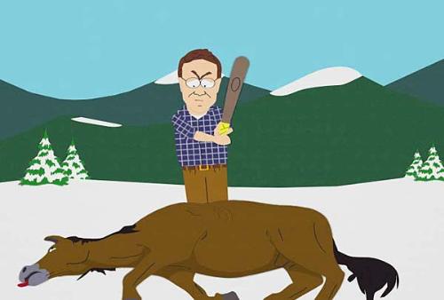 Beating a dead horse - Southpark -Beating a dead horse