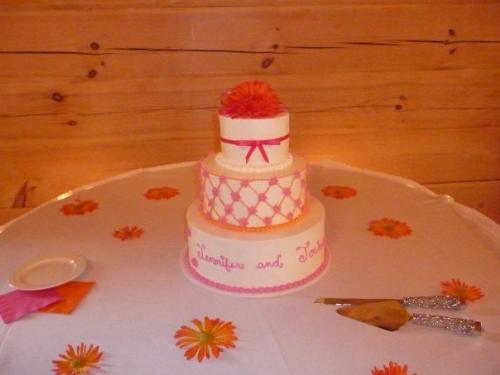 Our cake - Isn't our cake amazing? We designed it ourselves!