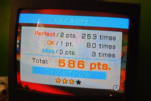 Wii Fit High Score - new high score on Wii Fit Advanced Step