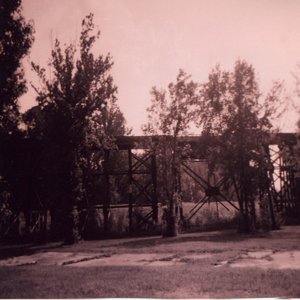 Train Bridge @ Northport, Alabama - This is a photo of the old trainbridge in downtown Northport, Alabama, just a few days before Hurricane Katrina in 2005.