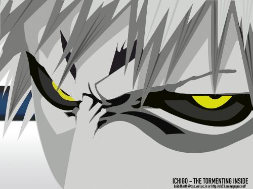 hollow Ichigo - Look at his eyes totally hollowed very awesome pic