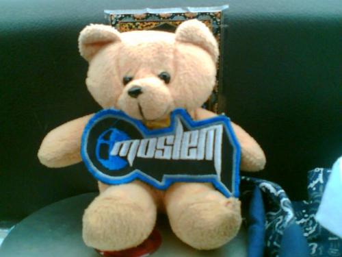 siBe - it's taken in my friend's car. emblem that written 'moslem' is from him. teddy bear that named siBe is gift from my mom.