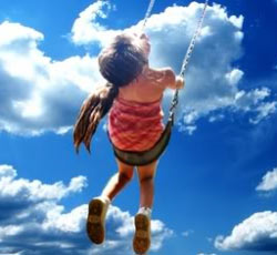 Believer of life - She believes that she his enjoying without caring that she will fall that belief...