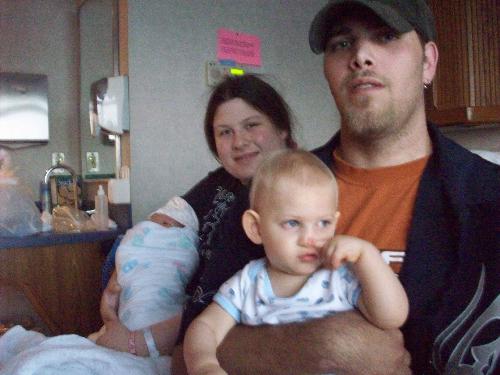 Me, my man, and now 2 kids - My lil family when I had our youngest, Brad