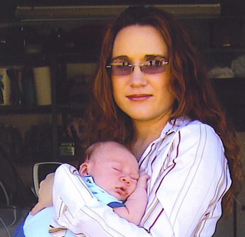 My son and I - A picture of my son and I. He was 3 months old.