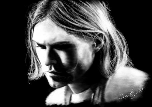 Kurt Cobain digital painting - I made this entirely out of Photoshop. Hope u guys like it.