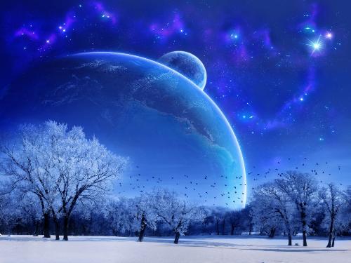 Blue  - A blue, cool looking world