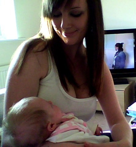 me and my daughter - a picture of me and my daughter to share with you all from when she was a newborn