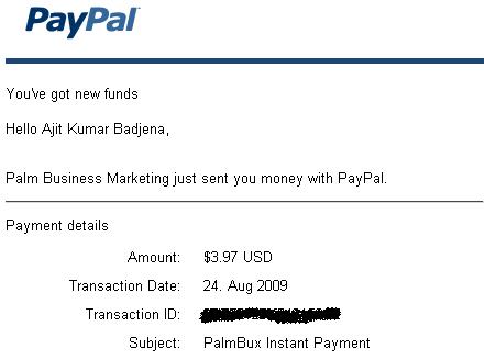 Palmbux-02 - Second payment from palmbux