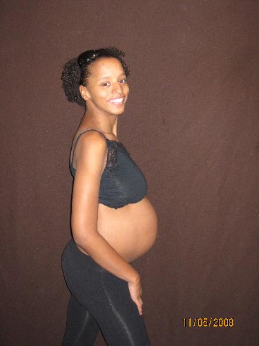 me - I was 9 Months Pregnant..The picture was taken a few days before I had my BEAUTIFUL BABY GIRL!