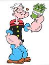 Popeye the sailor - Still smokin his pipe.....maybe spinach has magical properties that cancel out the carcinogens from the tobaccos he smokes??? (just kidding people!!)