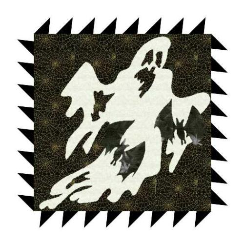Ghostly Applique Wallhanging Pattern - Ghostly Applique Wallhanging pattern by MadCreekDesigns