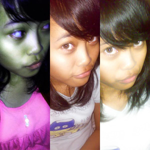me, myself, and I - this is my first project on using adobe photoshop. so the effect are so damn simple. i take this three picture in a different time when i was on my second year on senior high school