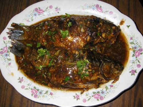 sauce braised carp---Chinese food! - I try to cook fish with south Korean miso.and take the photo to let you see.
