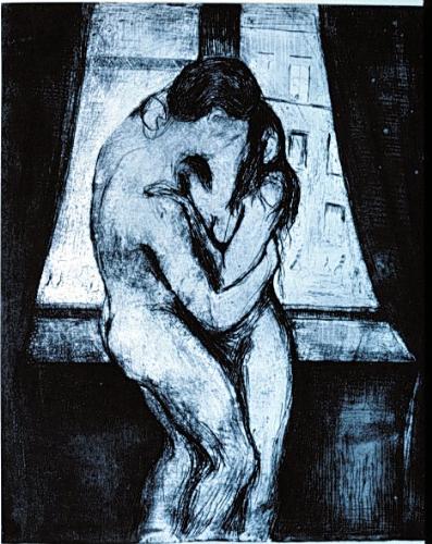 Munch kiss - two person in love
