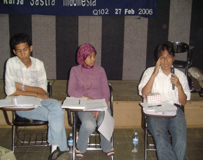 workshop - this photo taken at writing workshop at state university of jakarta, especially in indonesian language and literary department