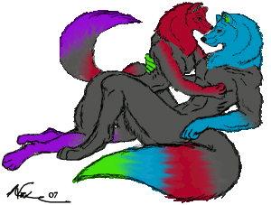 Rahr! - Aww it's cute. Two were's that I colored are in luffff ^-^
