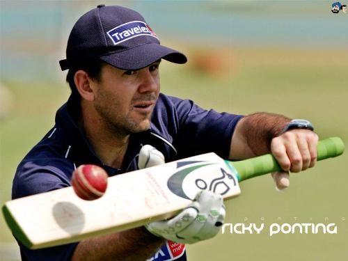 Ricky Pointing - Australian Captain.Ricky Pointing practicing in ground.