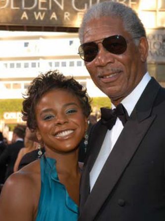 Morgan Freeman and granddaughter, E&#039;Dena - Morgan Freeman with his adopted granddaughter,E&#039;Dena