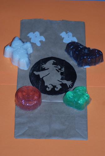Halloween Soap Gift Bag - gift bag of handcrafted glycerin Halloween Soaps from Kj's Crafts