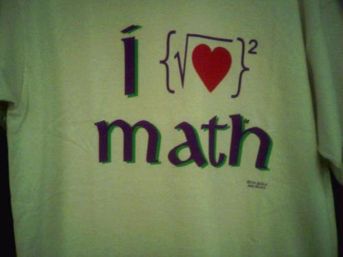 math shirt - i love math