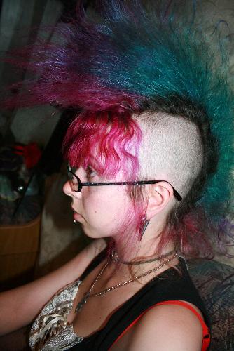 My Mohawk - This is my mohawk, when it was Pink and Blue about a month and a half ago.