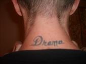 Tattooed Drama - Ex-husband gets ex-wife's nickname tattooed on him....the nickname he gave when they were dating.