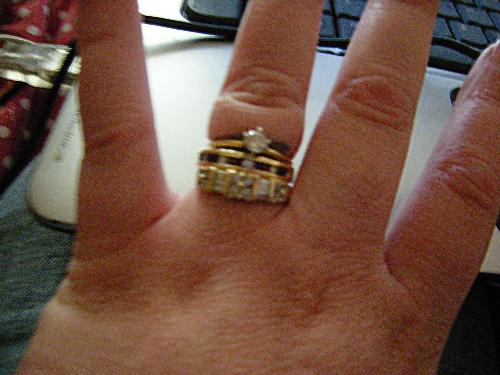 how I wear my wedding bands - Let me know what you think!
