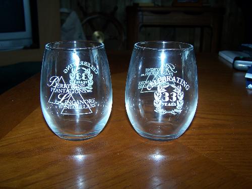 Wine festival glasses - Wine glasses from the Linganore Wine Festival