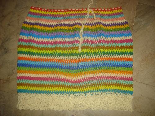 multi-colored skirt - crocheted multi-colored skirt made in the philippines by curlywinks