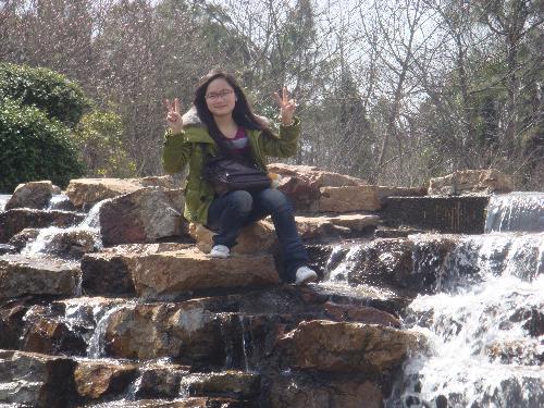 Me - I remebered that time i went to botanical garden with my brother on April 15,when we know each other for a whole year.The photo was taken of by him.