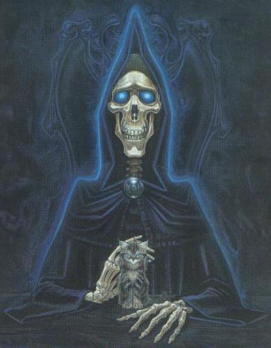 Death Loooooves Kittens! - Self explanatory, really. I totally get the look on Death's face. I'm a total mush when it comes to kittens, too! :o) Maggiepie