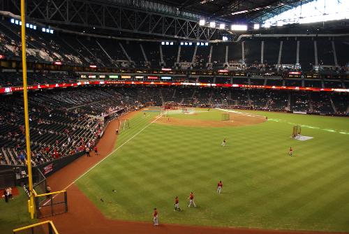 Chase Field - view of Chase Field from the Arizona Baseball Club