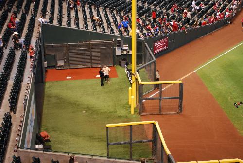 Bullpen - Visitors bullpen on Chase Field, Phoenix, Arizona