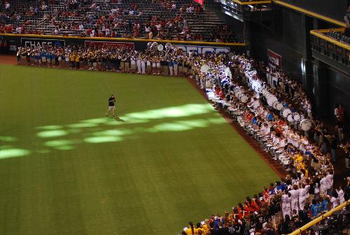 Bands Playing - a bunch of school bands playing before the Dbacks game at Chase Field, Phoenix, AZ