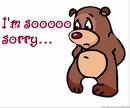 Saying I am Sorry - a cartoon of the expression saying im sorry