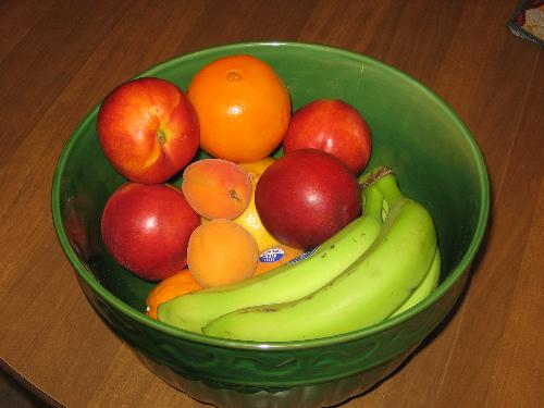 Bowl of Fruit - A bowl of fruit, taken on my dining room table!