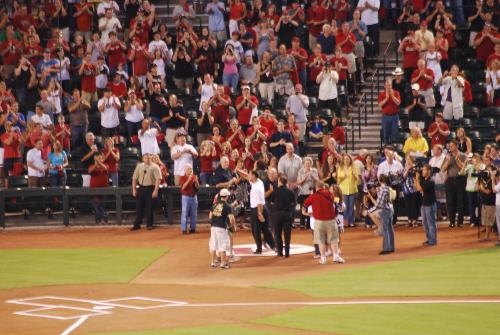 Luis Gonzalez Appreciation Day - Gonzo being honored before the Dbacks game, August 29, 2009, Chase Field, Phoenix, AZ