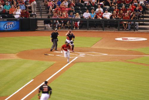 Astro Running - Astro playing running after a hit, Chase Field, Phoenix, Arizona, August 29, 2009