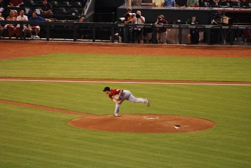 Astro Pitcher - Astro pitching, Chase Field, Phoenix, Arizona, August 29, 2009