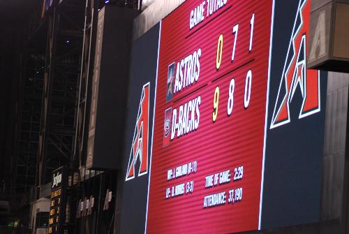 Dbacks Win - final box score for Dbacks game, Chase Field, Phoenix, Arizona, August 29, 2009