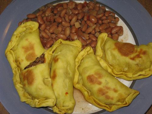 Spicy Empanadas - Homemade empanadas with charro beans