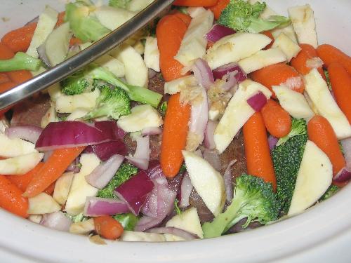 Crock Pot Veggies - Veggies cooked in crockpot