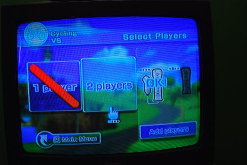 Cycling - VS mode of cylcing is sadly not one player against computer on Wii Sports Resort