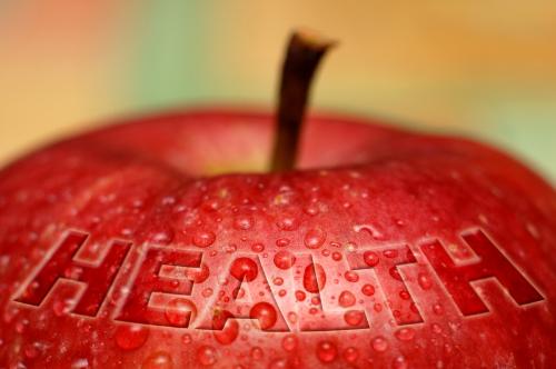 Apple for health - apple good for your health. Shape of apple same with your hearth