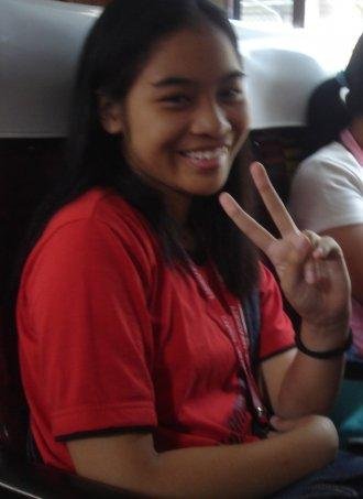 me in school bus! - here i am...in the school bus!