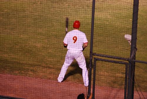 Skip Adams - Skip at bat at Hi Corbett, Tucson, Arizona, August 31, 2009
